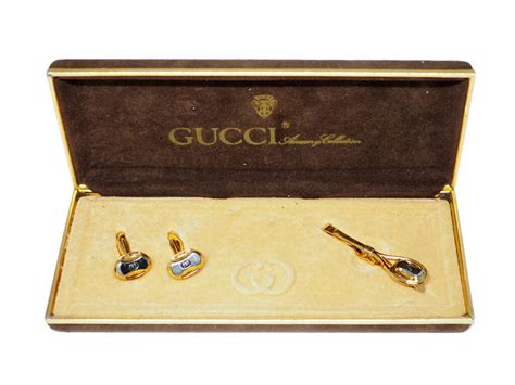 gucci cufflinks cat set|gucci tie and cufflink set.